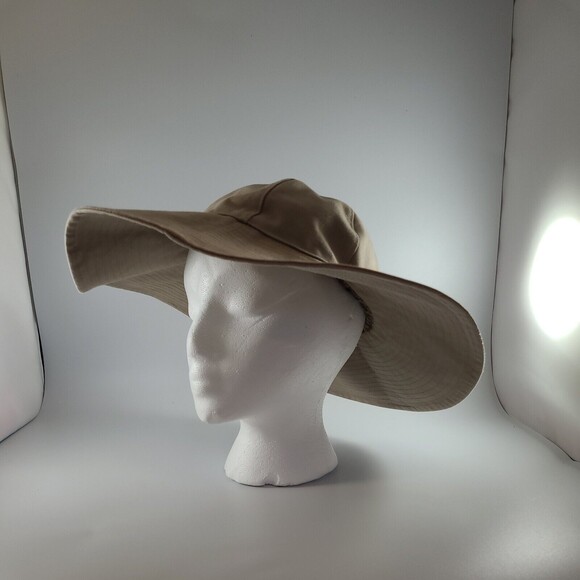 The Gap Boho Hippie Style Floppy Sun Hat Beige Wide Brimmed 100% Cotton Size S/M - Picture 1 of 12